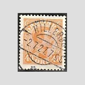 FRIMRKER DANMARK | 1925-26 - AFA 150 - Chr. X 40 re orange - Lux Stemplet Hillerd