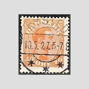 FRIMRKER DANMARK | 1925-26 - AFA 150 - Chr. X 40 re orange - Lux Stemplet Nysted