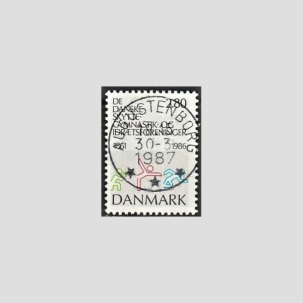 FRIMRKER DANMARK | 1986 - AFA 862 - Dansk Skytte og Gymnastik - 2,80 Kr. flerfarvet - Pragt Stemplet Augustenborg