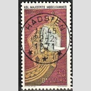 FRIM�RKER DANMARK | 1970 - AFA 498 - Orlogsmuseet 300 �r - 30 �re flerfarvet - Pragt Stemplet Hadsten