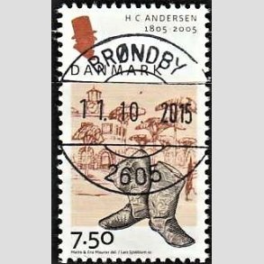 FRIM�RKER DANMARK | 2005 - AFA 1425 - H.C. Andersen - 7,50 Kr. Rejsest�vler - Pragt Stemplet