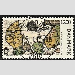 FRIM�RKER DANMARK | 2009 - AFA 1587 - Gamle Danmarkskort - 12,00 Kr. flerfarvet - Lux Stemplet