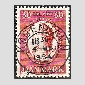 FRIM�RKER DANMARK | 1954 - AFA 357 - Kunstakademiet 200 �r - 30 �re r�d - Pragt Stemplet