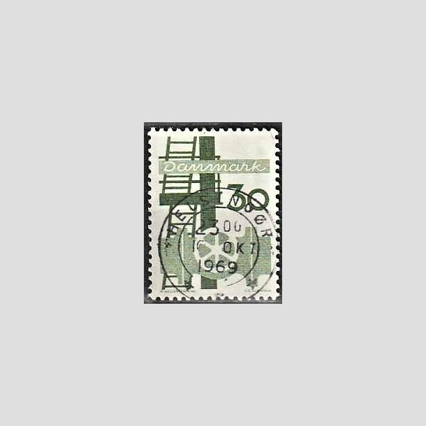 FRIMRKER DANMARK | 1968 - AFA 473 - Danmarks industri - 30 re grn - Pragt Stemplet