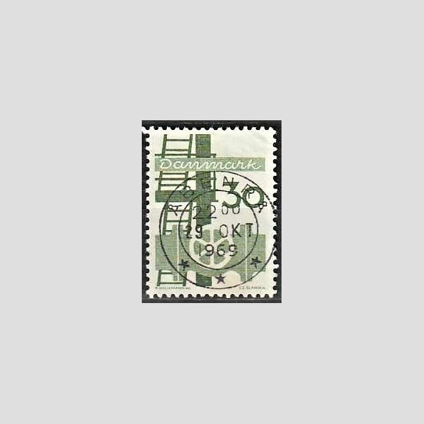 FRIMRKER DANMARK | 1968 - AFA 473 - Danmarks industri - 30 re grn - Pragt Stemplet