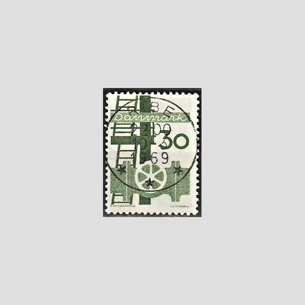 FRIMRKER DANMARK | 1968 - AFA 473 - Danmarks industri - 30 re grn - Pragt Stemplet Ribe