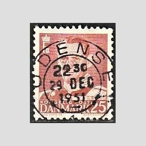 FRIMRKER DANMARK | 1950 - AFA 321 - Fr. IX 25 re rd - Lux Stemplet Odense