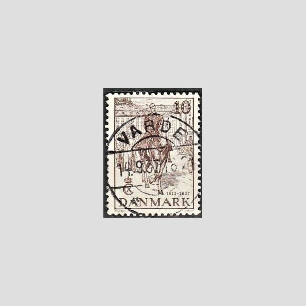 FRIMRKER DANMARK | 1937 - AFA 240 - Chr. X 25 re jubilum 10 re brun - Lux Stemplet Varde