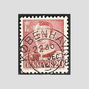 FRIMRKER DANMARK | 1948-50 - AFA 307 - Fr. IX 20 re rd - Pragt Stemplet Kbenhavn