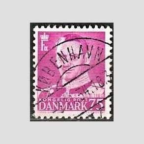 FRIMRKER DANMARK | 1948-50 - AFA 314 - Fr. IX 75 re rdlilla - Lux Stemplet 