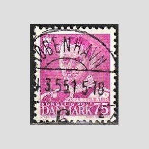 FRIMRKER DANMARK | 1948-50 - AFA 314 - Fr. IX 75 re rdlilla - Lux Stemplet 