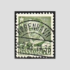 FRIMRKER DANMARK | 1950 - AFA 324 - Fr. IX 70 re mrkgrn - Lux Stemplet Kbenhavn