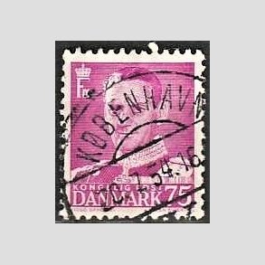FRIMRKER DANMARK | 1948-50 - AFA 314 - Fr. IX 75 re rdlilla - Lux Stemplet 