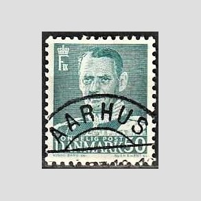 FRIMRKER DANMARK | 1952-53 - AFA 338 - Fr. IX 50 re blgrn - Lux Stemplet Aarhus
