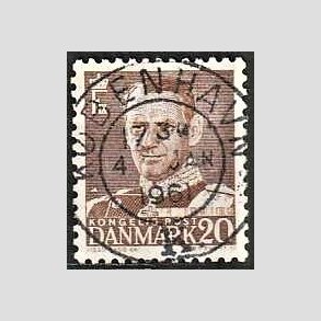 FRIMRKER DANMARK | 1950 - AFA 320 - Fr. IX 20 re brun - Lux Stemplet