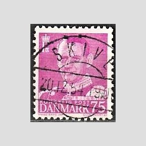 FRIMRKER DANMARK | 1948-50 - AFA 314 - Fr. IX 75 re rdlilla - Lux Stemplet Skive