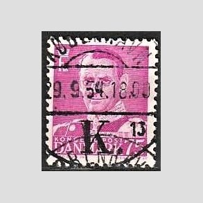 FRIMRKER DANMARK | 1948-50 - AFA 314 - Fr. IX 75 re rdlilla - Lux Stemplet 