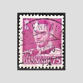 FRIMRKER DANMARK | 1948-50 - AFA 314 - Fr. IX 75 re rdlilla - Lux Stemplet 