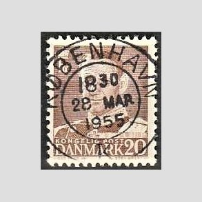FRIMRKER DANMARK | 1950 - AFA 320 - Fr. IX 20 re brun - Lux Stemplet Kbenhavn