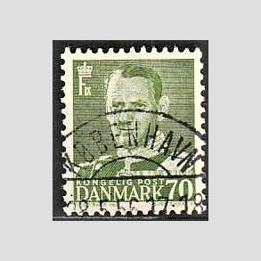 FRIMRKER DANMARK | 1950 - AFA 324 - Fr. IX 70 re mrkgrn - Lux Stemplet Kbenhavn