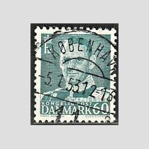 FRIMRKER DANMARK | 1948-50 - AFA 313 - Fr. IX 60 re blgrn - Lux Stemplet