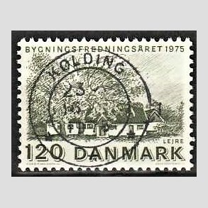 FRIM�RKER DANMARK | 1975 - AFA 592 - Bygningsfredning - 120 �re gr�n - Pragt Stemplet Kolding