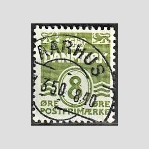 FRIM�RKER DANMARK | 1940 - AFA 256 - B�lgelinie 8 �re gr�n - Lux Stemplet 