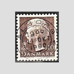 FRIMRKER DANMARK | 1979 - AFA 677 - Dronning Margrethe - 110 re brun - Pragt Stemplet lborg