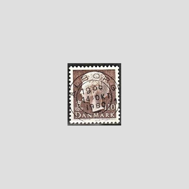 FRIMRKER DANMARK | 1979 - AFA 677 - Dronning Margrethe - 110 re brun - Pragt Stemplet lborg