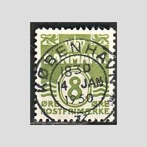 FRIM�RKER DANMARK | 1940 - AFA 256 - B�lgelinie 8 �re gr�n - Lux Stemplet 