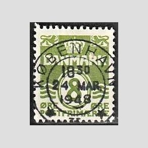 FRIM�RKER DANMARK | 1940 - AFA 256 - B�lgelinie 8 �re gr�n - Lux Stemplet 
