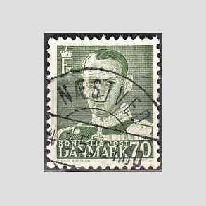 FRIMRKER DANMARK | 1950 - AFA 324 - Fr. IX 70 re mrkgrn - Lux Stemplet