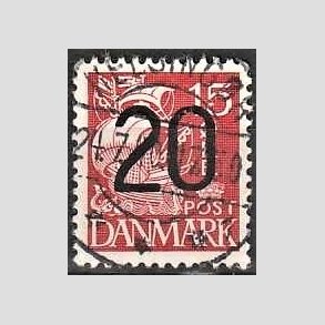 FRIMRKER DANMARK | 1940 - AFA 264 - 20/15 re rd Provisorier - Lux Stemplet Helsingr