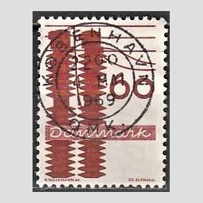 FRIM�RKER DANMARK | 1968 - AFA 475 - Danmarks industri - 60 �re r�dbrun - Pragt Stemplet
