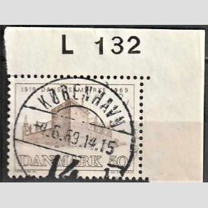 FRIM�RKER DANMARK | 1969 - AFA 483 - Dansk Samvirke 50 �r - 50 �re gr�brun - Pragt Stemplet K�benhavn