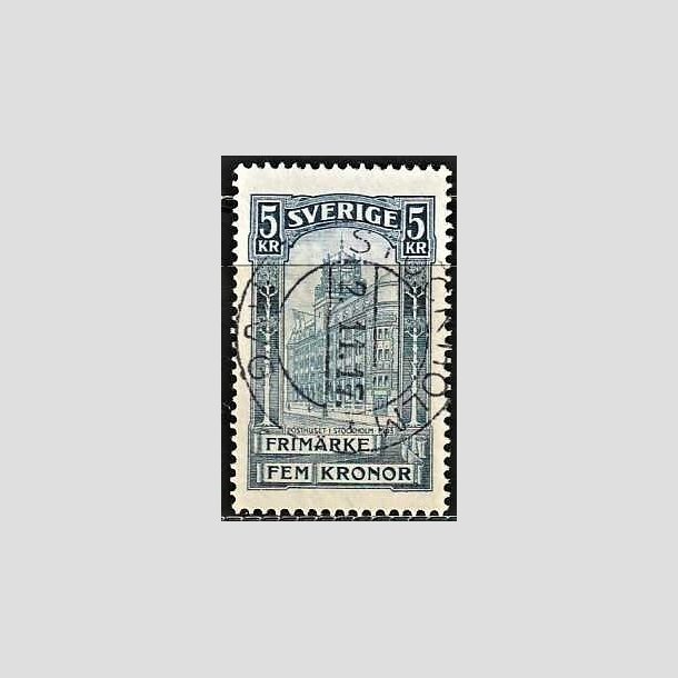 FRIMRKER SVERIGE | 1896 - AFA 54 - Centralpostbygningen i Stockholm - 5 Kr. bl - Stemplet