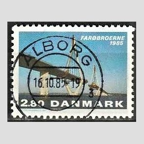 FRIM�RKER DANMARK | 1985 - AFA 833 - Far�broerne - 2,80 Kr. flerfarvet - Pragt Stemplet