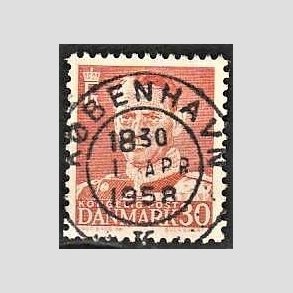 FRIMRKER DANMARK | 1952-53 - AFA 337 - Fr. IX 30 re rd - Lux Stemplet