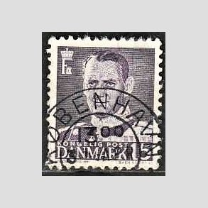 FRIMRKER DANMARK | 1950 - AFA 319 - Fr. IX 15 re grviolet - Lux Stemplet Kbenhavn