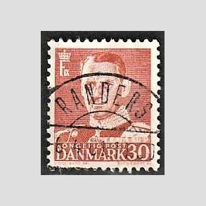 FRIMRKER DANMARK | 1952-53 - AFA 337 - Fr. IX 30 re rd - Lux Stemplet Randers