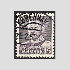 FRIMRKER DANMARK | 1950 - AFA 319 - Fr. IX 15 re grviolet - Lux Stemplet 