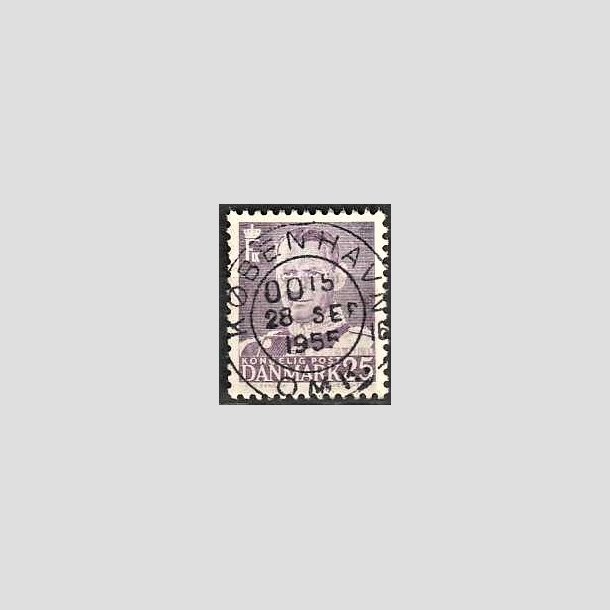 FRIMRKER DANMARK | 1955 - AFA 360 - Fr. IX 25 re violet - Lux Stemplet Kbenhavn