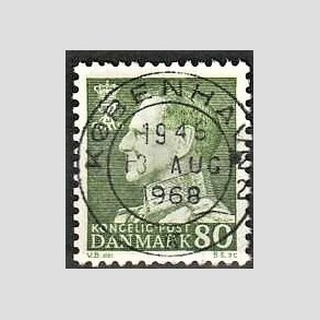 FRIMRKER DANMARK | 1967 - AFA 462F - Fr. IX 80 re grn - Lux Stemplet Kbenhavn