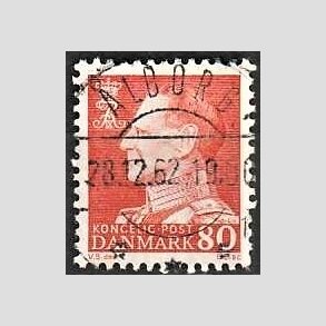 FRIMRKER DANMARK | 1961-62 - AFA 400 - Fr. IX 80 re orangegul - Lux Stemplet