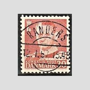 FRIMRKER DANMARK | 1952-53 - AFA 337 - Fr. IX 30 re rd - Lux Stemplet Randers