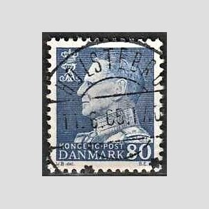 FRIMRKER DANMARK | 1965 - AFA 433 - Fr. IX 80 re bl - Pragt Stemplet