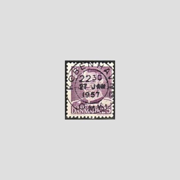 FRIMRKER DANMARK | 1955 - AFA 360 - Fr. IX 25 re violet - Lux Stemplet Kbenhavn