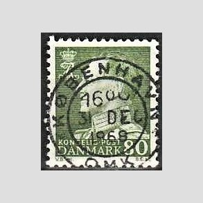 FRIMRKER DANMARK | 1967 - AFA 462F - Fr. IX 80 re grn - Lux Stemplet Kbenhavn