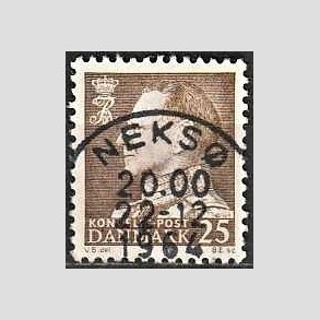 FRIMRKER DANMARK | 1963 - AFA 414 - Fr. IX 25 re brun - Lux Stemplet Neks