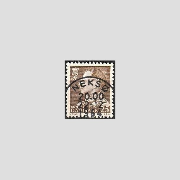 FRIMRKER DANMARK | 1963 - AFA 414 - Fr. IX 25 re brun - Lux Stemplet Neks